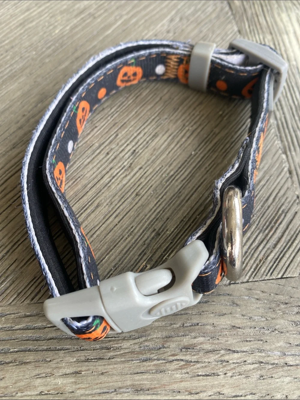 FuzzYard Dog Collar Halloween Pumpkin Adjustable Safety Lock Small